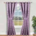 Blackout Window Curtains Leaves Pattern Room Darkening Set of 2