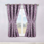 Blackout Window Curtains Leaves Pattern Room Darkening Set of 2