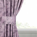 Blackout Window Curtains Leaves Pattern Room Darkening Set of 2