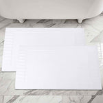Superior Leo Cotton Modern Absorbent Heavy Washable Bath Mat Set of 2
