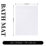 Superior Leo Cotton Modern Absorbent Heavy Washable Bath Mat Set of 2