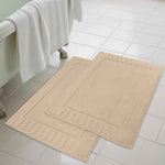 Superior Leo Cotton Modern Absorbent Heavy Washable Bath Mat Set of 2