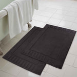 Superior Leo Cotton Modern Absorbent Heavy Washable Bath Mat Set of 2