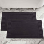Superior Leo Cotton Modern Absorbent Heavy Washable Bath Mat Set of 2