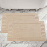 Superior Leo Cotton Modern Absorbent Heavy Washable Bath Mat Set of 2
