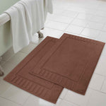 Superior Leo Cotton Modern Absorbent Heavy Washable Bath Mat Set of 2