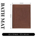 Superior Leo Cotton Modern Absorbent Heavy Washable Bath Mat Set of 2