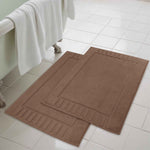 Superior Leo Cotton Modern Absorbent Heavy Washable Bath Mat Set of 2