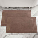 Superior Leo Cotton Modern Absorbent Heavy Washable Bath Mat Set of 2