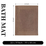 Superior Leo Cotton Modern Absorbent Heavy Washable Bath Mat Set of 2
