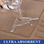 Superior Leo Cotton Modern Absorbent Heavy Washable Bath Mat Set of 2