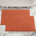 Superior Leo Cotton Modern Absorbent Heavy Washable Bath Mat Set of 2