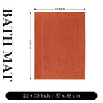 Superior Leo Cotton Modern Absorbent Heavy Washable Bath Mat Set of 2