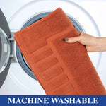 Superior Leo Cotton Modern Absorbent Heavy Washable Bath Mat Set of 2