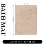Superior Leo Cotton Modern Absorbent Heavy Washable Bath Mat Set of 2