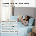 530 Thread Count Egyptian Cotton Sateen Bed Sheet Set