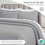 Superior Madrid Cotton Medium Weight Geometric Matelasse Bedspread Set