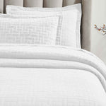 Superior Madrid Cotton Medium Weight Geometric Matelasse Bedspread Set