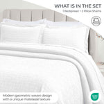 Superior Madrid Cotton Medium Weight Geometric Matelasse Bedspread Set