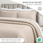 Superior Madrid Cotton Medium Weight Geometric Matelasse Bedspread Set