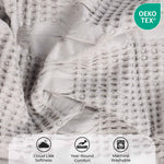 Superior Mai Waffle Weave Honeycomb Soft Textured Cotton Blanket Throw