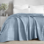 Superior Mai Waffle Weave Honeycomb Soft Textured Cotton Blanket Throw