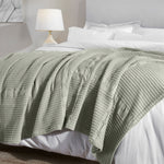 Superior Mai Waffle Weave Honeycomb Soft Textured Cotton Blanket Throw