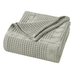 Superior Mai Waffle Weave Honeycomb Soft Textured Cotton Blanket Throw