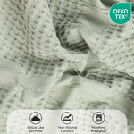 Superior Mai Waffle Weave Honeycomb Soft Textured Cotton Blanket Throw