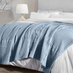 Superior Mai Waffle Weave Honeycomb Soft Textured Cotton Blanket Throw