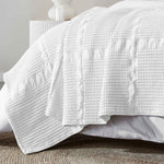 Superior Mai Waffle Weave Honeycomb Soft Textured Cotton Blanket Throw
