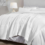 Superior Mai Waffle Weave Honeycomb Soft Textured Cotton Blanket Throw