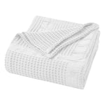 Superior Mai Waffle Weave Honeycomb Soft Textured Cotton Blanket Throw