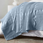 Superior Mai Waffle Weave Honeycomb Soft Textured Cotton Blanket Throw