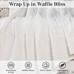Superior Mai Waffle Weave Honeycomb Soft Textured Cotton Blanket Throw