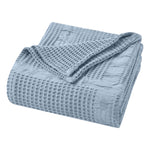 Superior Mai Waffle Weave Honeycomb Soft Textured Cotton Blanket Throw