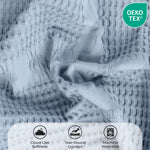 Superior Mai Waffle Weave Honeycomb Soft Textured Cotton Blanket Throw