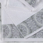Medallion Cotton Jacquard Textured Soft Absorbent 12 Piece Towel Set