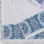 Medallion Cotton Jacquard Textured Soft Absorbent 12 Piece Towel Set