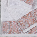 Medallion Cotton Jacquard Textured Soft Absorbent 12 Piece Towel Set
