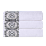 Cotton Jacquard Textured Absorbent Bath Towel Set of 3