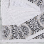 Cotton Jacquard Textured Absorbent Bath Towel Set of 3