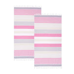 Meera Stripe Fouta Cotton Beach Towel Set of 2 Piece