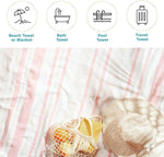 Meera Stripe Fouta Cotton Beach Towel Set of 2 Piece