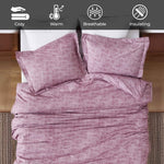 100% Cotton Flannel Melange Two-Toned Duvet Cover Set