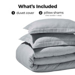 100% Cotton Flannel Melange Two-Toned Duvet Cover Set