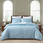 100% Cotton Flannel Melange Two-Toned Duvet Cover Set