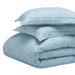 100% Cotton Flannel Melange Two-Toned Duvet Cover Set