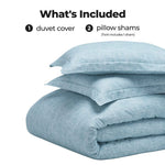 100% Cotton Flannel Melange Two-Toned Duvet Cover Set