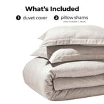 100% Cotton Flannel Melange Two-Toned Duvet Cover Set